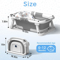 BUNWAG Classic Bañera Plegable para Bebé 0 a 12 Meses con Cojín Suave