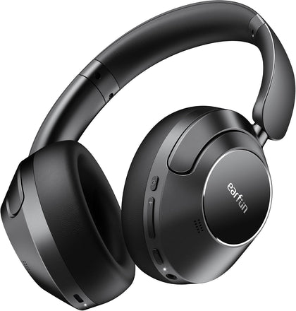 EarFun Wave Pro Active Noise Canceling Headphones, Wireless Over Ear Bluetooth Headphones, LDAC Hi-Res Sound, 5 Mics AI