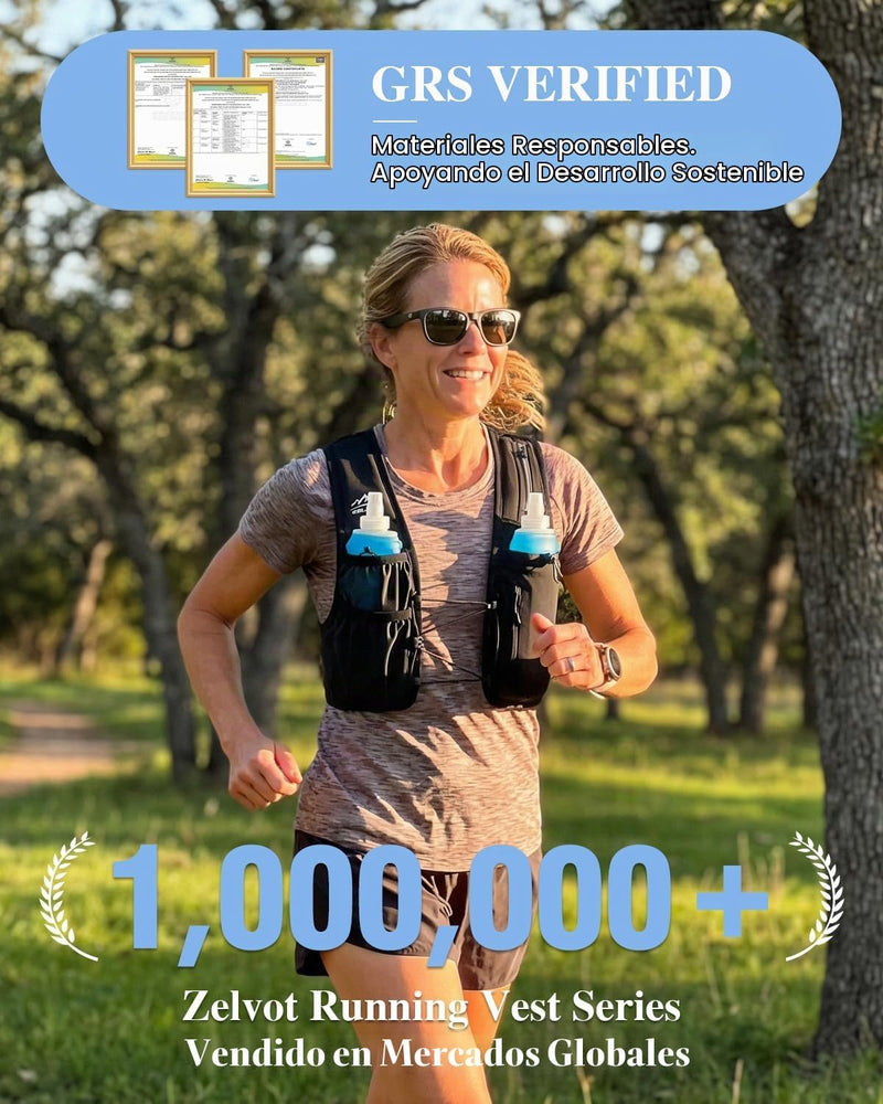 Chaleco de correr para mujeres y hombres, patente de EE. UU., correas ajustables para el