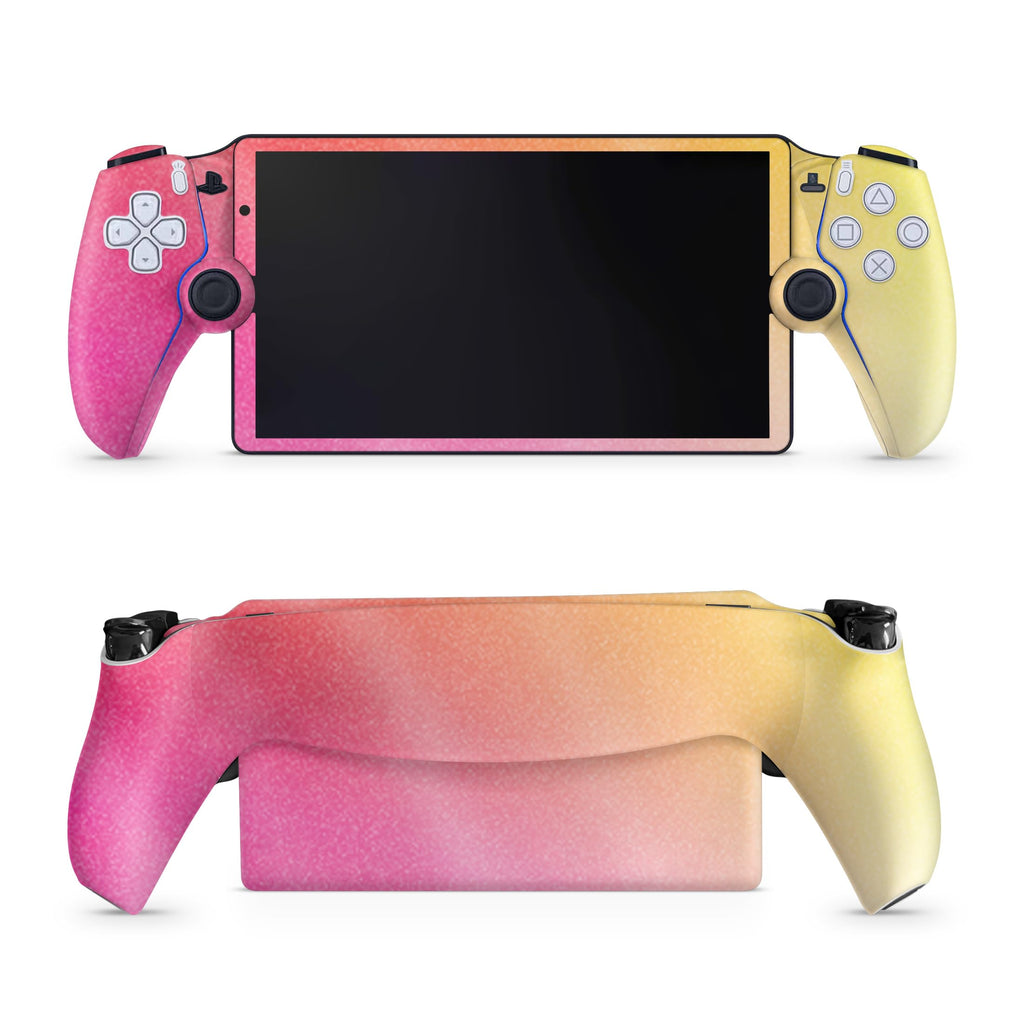 Glossy Glitter Gaming Skin Compatible with PS5 Portal Remote Player - Sunset Blur - Premium 3M Vinyl Protective Wrap Decal Cover - Easy to Apply | Crafted in The USA by MightySkins
