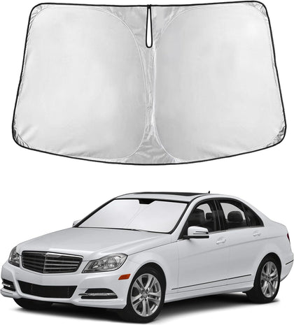 EcoNour Windshield Sunshade Compatible for Mercedes Benz C Class 2008-2014