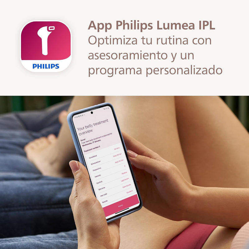 Philips Lumea 8000 Series - Depilación IPL, Reduccion Permanente del Vello, SenseIQ, 3 Accesorios
