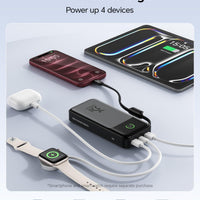 MOVE SPEED 35W Portable Charger, 20000mAh Power Bank,Built in USB-C Cables
