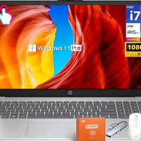 HP 15.6" FHD Touchscreen Business Laptop, Intel 10-Core i7-1355U(up to 5.0 GHz), 64 GB RAM, 2 TB SSD, Intel Iris Xe Graphics, Wi-Fi 6, HD Camera, HDMI, Fast Charge, Microsoft Copilot, Windows 11 Pro