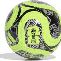 Adidas Unisex-Adult World Cup Soccer Ball, Lucid Lemon/Black/Silver Metallic, 5
