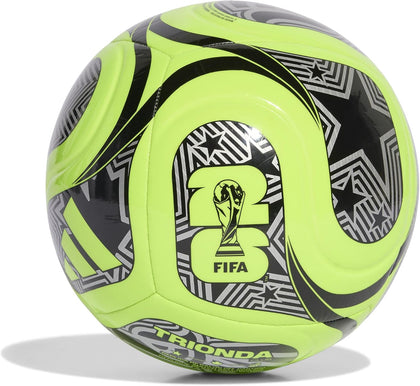 Adidas Unisex-Adult World Cup Soccer Ball, Lucid Lemon/Black/Silver Metallic, 5
