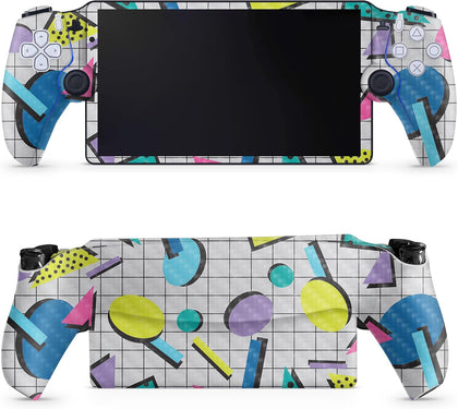 Carbon Fiber Gaming Skin Compatible with PS5 Portal Remote Player - Awesome 80s - Premium 3M Vinyl Protective Wrap Decal Cover - Easy to Apply | Crafted in The USA by MightySkins
