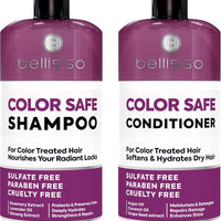 Color Safe Shampoo and Conditioner Set – Anti-Fade Protection for Color Treated, Dyed & Highlighted Hair – Sulfate & Paraben Free, Hydrating Formula with Rosemary, Coconut & Argan Oil for Women & Men