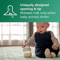 Philips Avent Natural Biberones de Vidrio 4 oz Flujo Lento Pack de 4