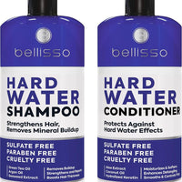 Hard Water Shampoo and Conditioner Set - Sulfate Free Hair Care Products for Women and Men - Moisturizing Treatment with Chelating Properties for a Deep Clean - Remover for Cleansing Mineral Build Up
