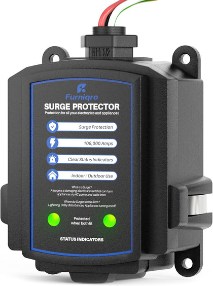 Furniqro FHSPD108S Whole House Surge Protector for 108,000 Amps, Ultimate Surge Protection, Whole Home Surge Protector for Indoor/Outdoor Use, 120/240V