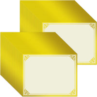 200 Sheet Gold Foil Award Certificate Paper Bulk 8.5 x 11 in for Printing Customizable Blank Cardstock Gold Border Certificate Laser and Inkjet Printer Friendly for Graduation Diploma Achievement