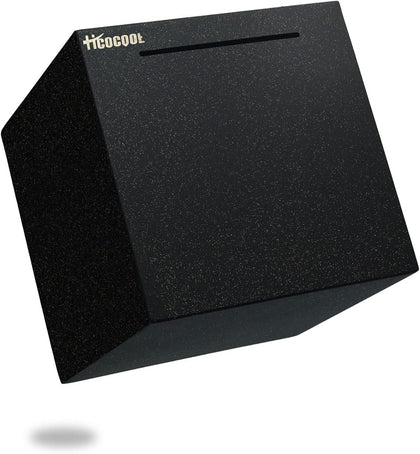 Hicocool Stainless Steel Piggy Bank for Adults Must Break Open, Black, 5.9