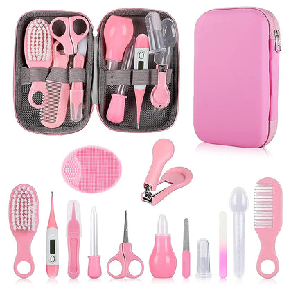 Kit de Cuidado e Higiene para Bebé 8 Piezas Rosado