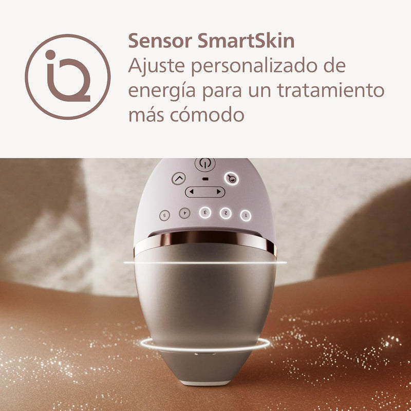 Philips Lumea 8000 Series - Depilación IPL, Reduccion Permanente del Vello, SenseIQ, 3 Accesorios