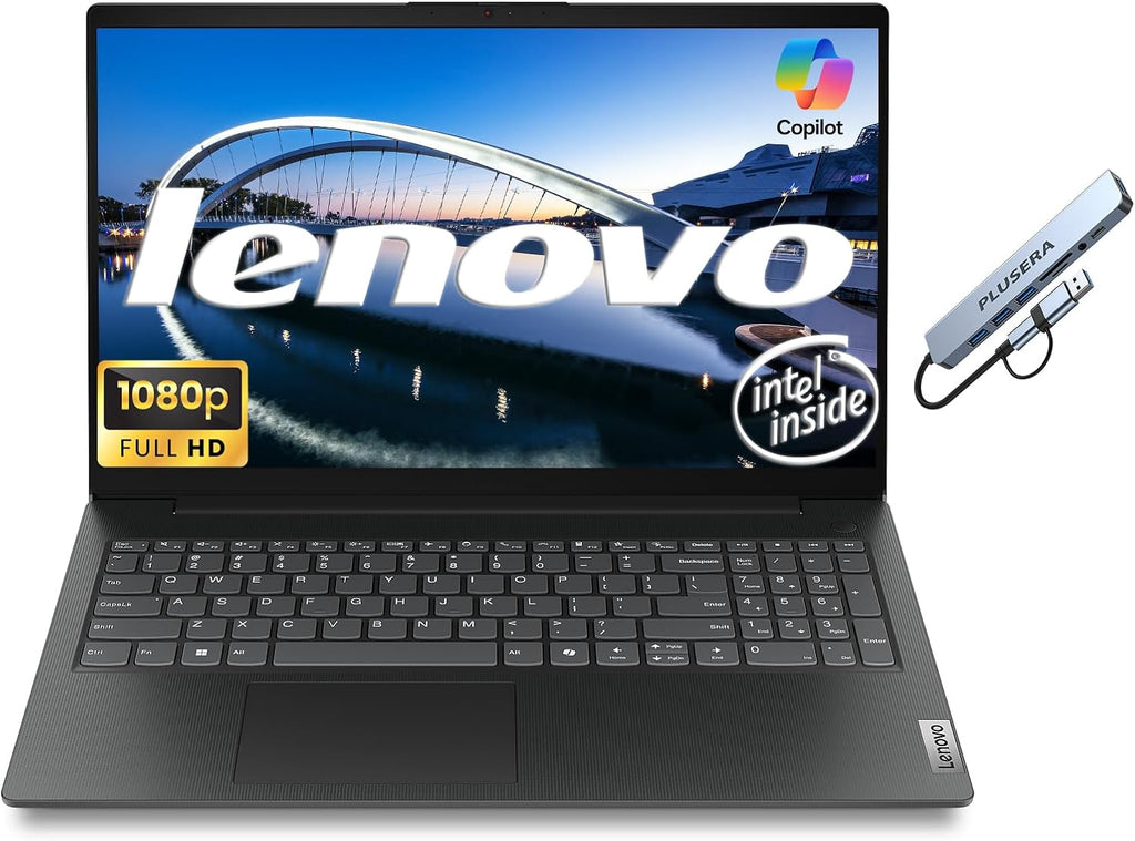 Lenovo V15 G6 Business Laptop Computer, 15.6" FHD Display, Windows 11 Pro 16GB DDR5 RAM 1TB SSD, Intel Quad-Core N150 Processor, Numeric Keypad, Ethernet RJ-45, Wi-Fi 6, Business Black