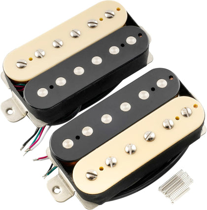 Musiclily Pro LP-OBLA Alnico 5 Humbucker Neck Bridge Pickups Set Zebra