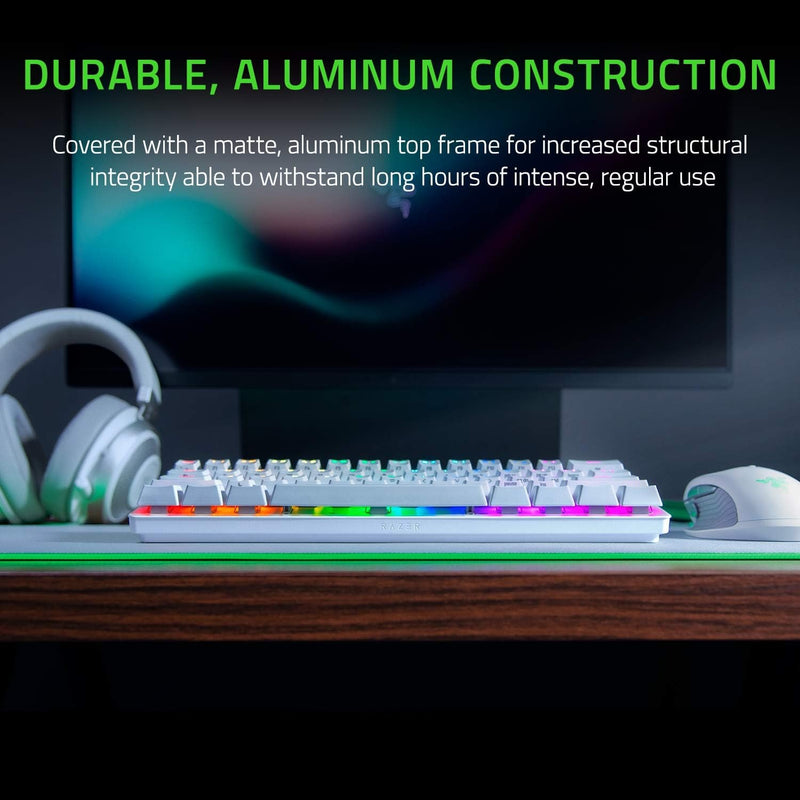 Razer Huntsman Mini 60% Gaming Keyboard, Linear Optical Switches, White
