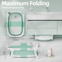 iBabyMax Bañera Plegable para Bebé con Termómetro 0 a 36 Meses Turquesa