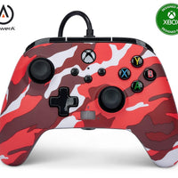 PowerA Enhanced Wired Controller for Xbox Series X|S - Red Camo, gamepad, wired video game controller, gaming controller, works with Xbox One