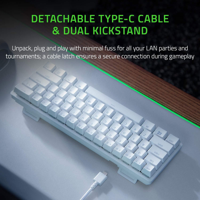 Razer Huntsman Mini 60% Gaming Keyboard, Linear Optical Switches, White