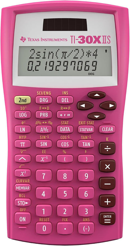 Texas Instruments TI-30X IIS 2-Line Scientific Calculator, Pink