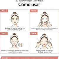 PESTLO PESTLE + ROAD PESTLO Baby Collagen Glow Mask 2.36 fl.oz - Korean Peel Off Facial Mask Infused with Reallagen/T3 Vegan Collagen, Aginon, Volufiline for Hydrating, Firming, Glow, Glass Skin