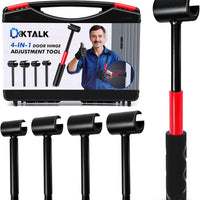 DikTalk 4-in-1 Door Hinge Adjustment Tool for Residential & Commercial, Heavy Duty Gap Adjusting Wrench with Thread Design & Rubber Handle, 0.55"/0.71"/0.91"/0.98"