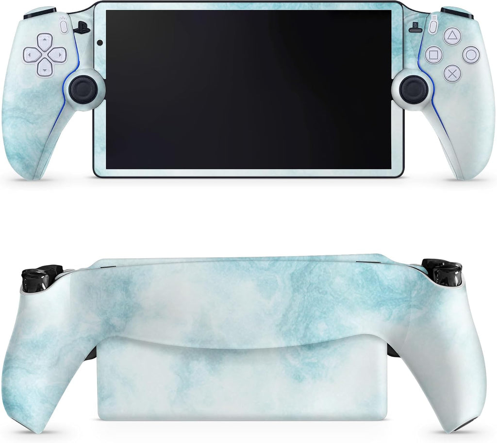 Glossy Glitter Gaming Skin Compatible with PS5 Portal Remote Player - Blue Marble - Premium 3M Vinyl Protective Wrap Decal Cover - Easy to Apply | Crafted in The USA by MightySkins