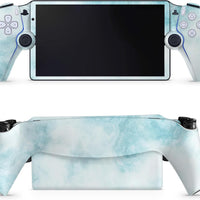 Glossy Glitter Gaming Skin Compatible with PS5 Portal Remote Player - Blue Marble - Premium 3M Vinyl Protective Wrap Decal Cover - Easy to Apply | Crafted in The USA by MightySkins