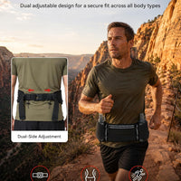 UTOBEST Running Hydration Belt with 2 Soft Flasks, 6-Pocket Waist Pack B5