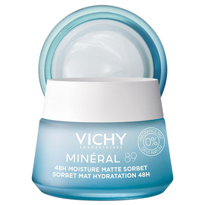 VICHY Minéral 89 Matte Sorbet Gel Face Moisturizer for Oily Skin 1.69oz
