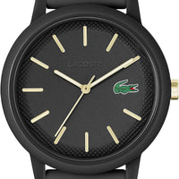Reloj Lacoste 12.12 Cronógrafo - Correa de Silicona 42mm (Negro)