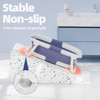 iBabyMax Bañera Plegable para Bebé con Termómetro 0 a 36 Meses Azul