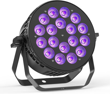 180 W Stage Par Lights, RGBW 4-in-1 LED Par Can Light with DMX512 Sound Activated Controlled Aluminum Uplights, Stage Lights for Parties Wedding Festival Events Church