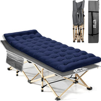 ARAER Camping Cot, 450LBS(Max Load), Portable Folding Outdoor Bed with Carry Bag