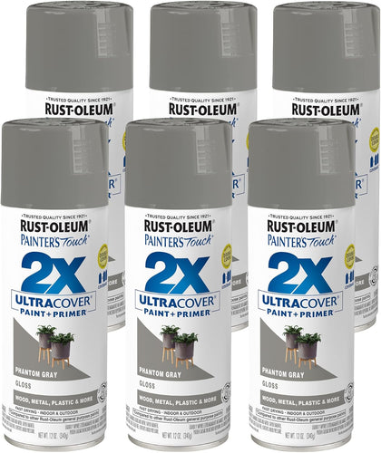 Rust-Oleum Painter's Touch 2X Ultra Cover Spray Paint, Phantom Gray