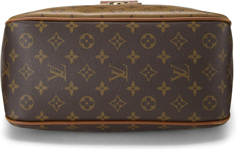 Original Louis Vuitton Pre-loved Monogram Reversed Dauphine Hobo MM, Brown