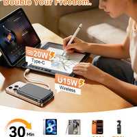 golioklsy 10000mAh Portable Charger, Magnetic Power Bank for Magsafe Charger, Slim