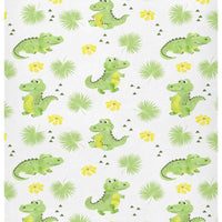 Crib Sheets for Boys Girl Crocodiles Alligators Palm Leaves Breathable Mini Crib Mattress Sheets Fitted,Toddler Baby Sheets for Crib Mattress Soft & Breathable 39 * 27 * 5In