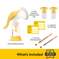 Medela Harmony Extractor de Leche Manual con Kit de Calostro 4 en 1
