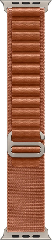 Apple Watch Band - Alpine Loop - 49mm - Terra Cotta - Large - Natural Titanium Finish