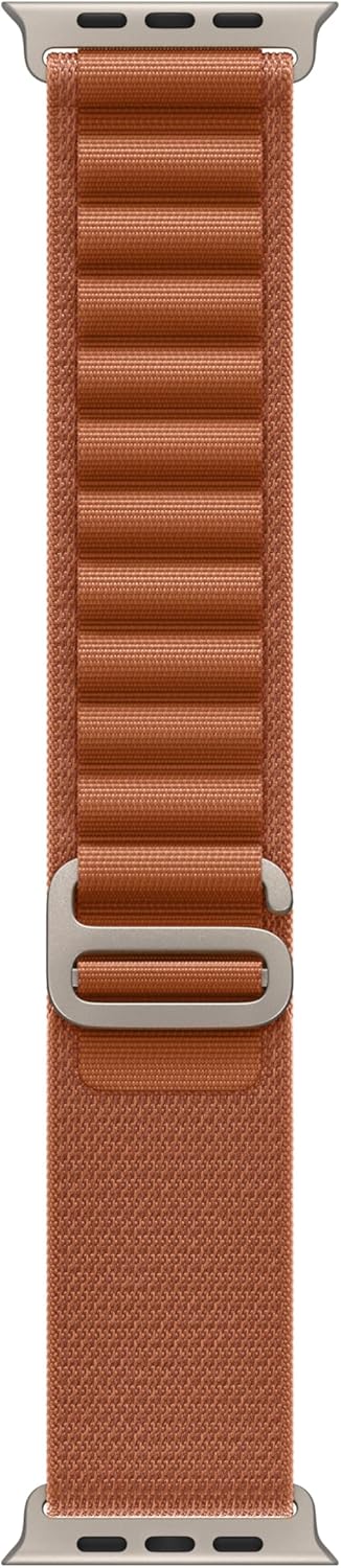 Apple Watch Band - Alpine Loop - 49mm - Terra Cotta - Medium - Natural Titanium Finish