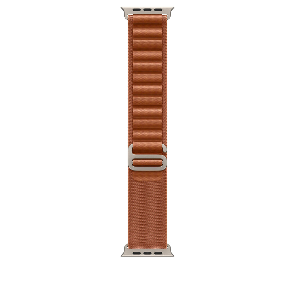 Apple Watch Band - Alpine Loop - 49mm - Terra Cotta - Small - Natural Titanium Finish
