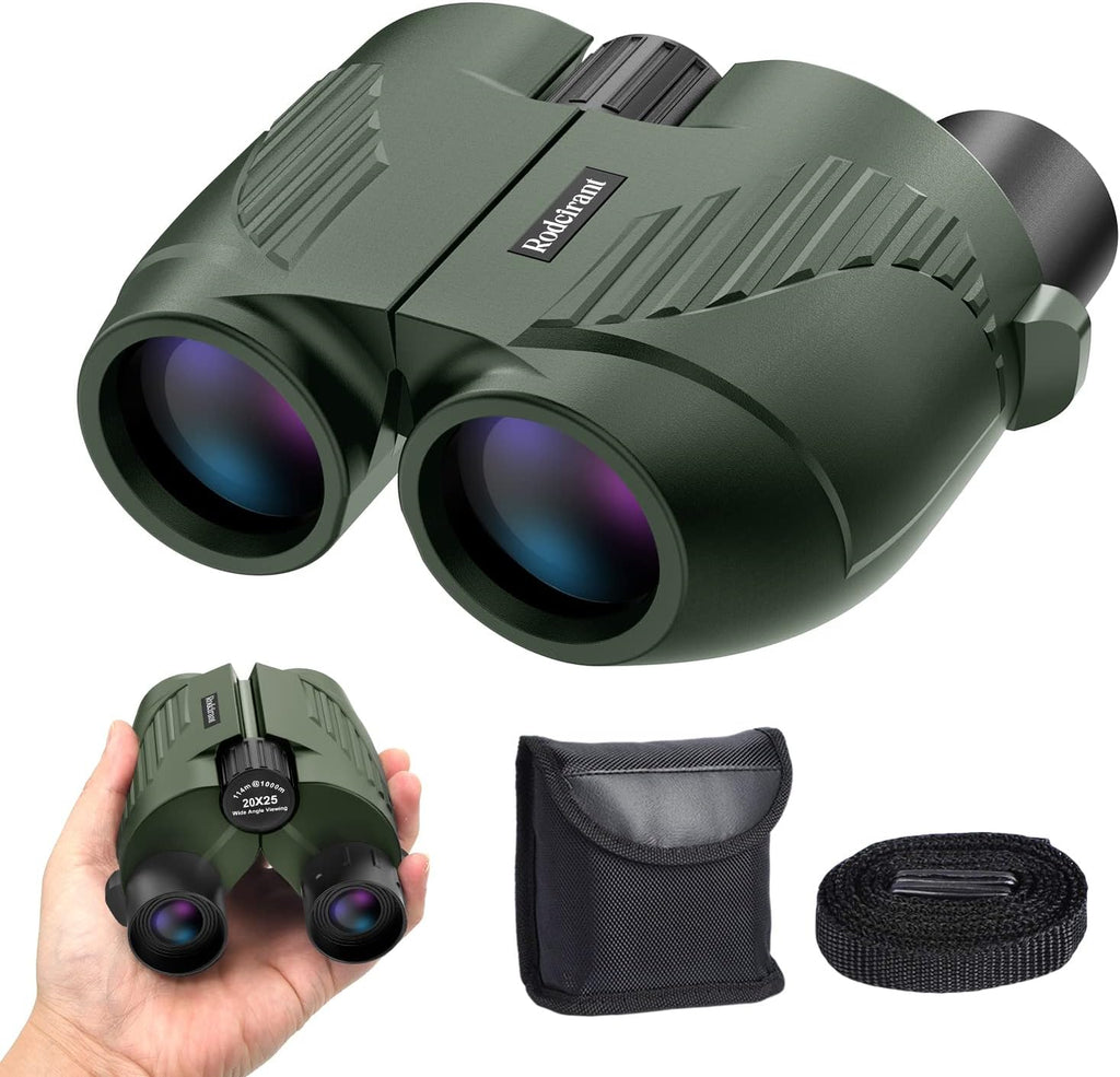 20x25 High Powered Binoculars for Adults,Compact HD Waterproof Durable and Clear BAK4 Prism FMC Lens,Suitable for Bird Watching,Sightseeing and Outdoor Sports,Green