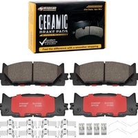 HECHENQICHE D1293 Front Ceramic Brake Pads Kit Fit For Lexus ES300h 2013-2018, For Lexus ES350 2007-2018, For Toyota Avalon 2008-2018, For Toyota Camry 2007-2017