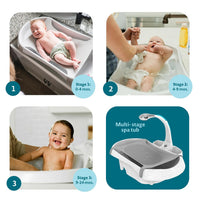 The First Years Rain Shower Spa Bañera 3 en 1 con Ducha y Hamaca para Bebé