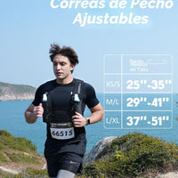 Chaleco de correr para mujeres y hombres, patente de EE. UU., correas ajustables para el