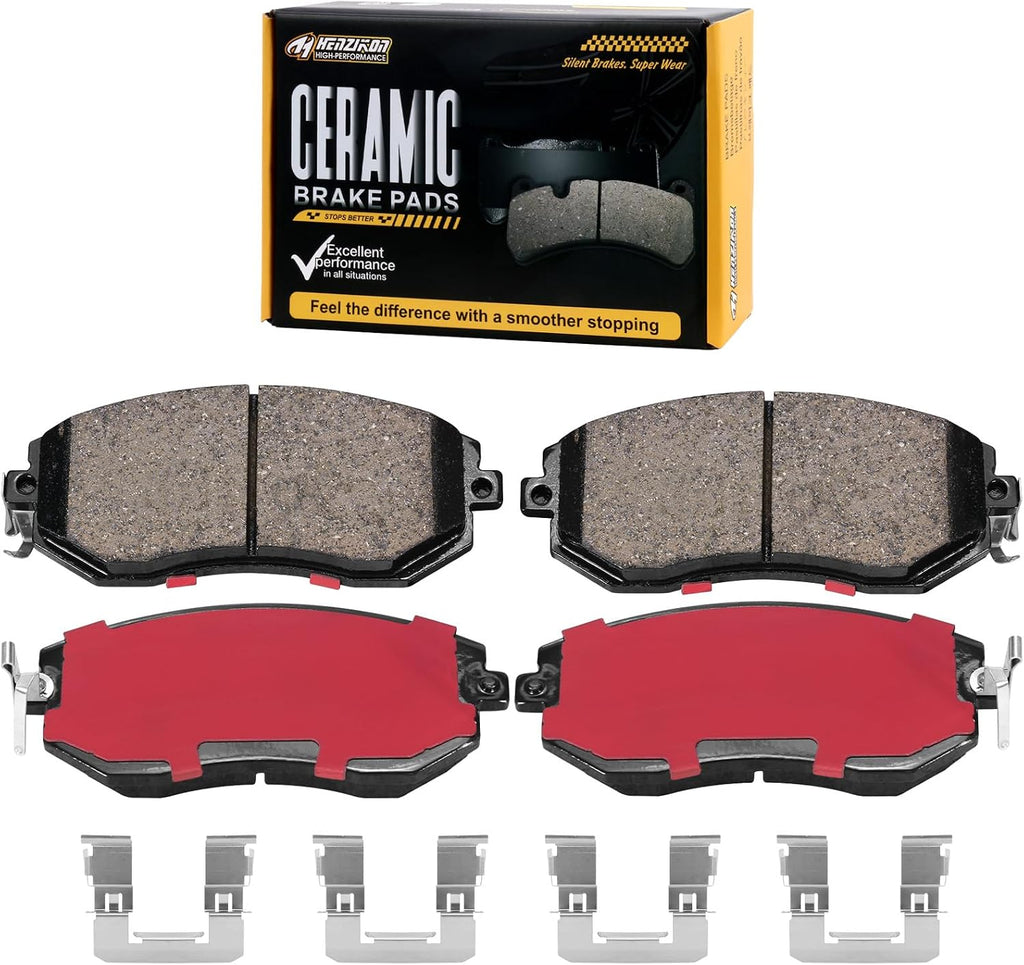 HECHENQICHE D1539 Front Ceramic Brake Pads Kit Fit For Scion FR-S 2013-2016, For Subaru BRZ 2013-2024, For Crosstrek 2016-2017, For Forester 2011-2018, For Toyota 86 2017-2020, For GR86 22-25