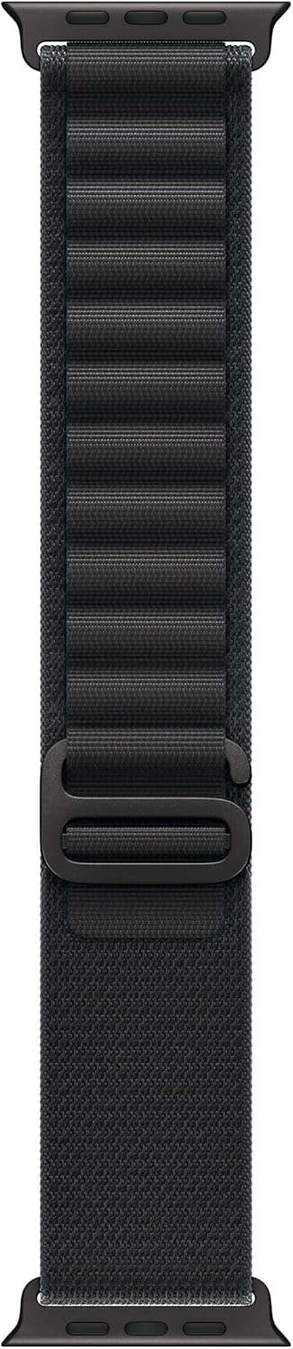 Apple Watch Band - Alpine Loop - 49mm - Black - Large - Black Titanium Finish